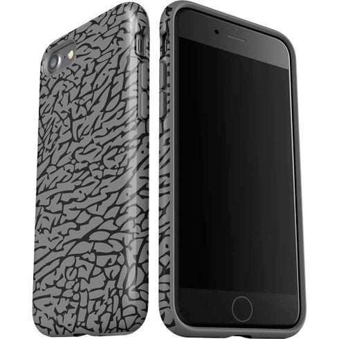 Elephant Print Grey iPhone SE (2nd & 3rd Gen) Pro Case