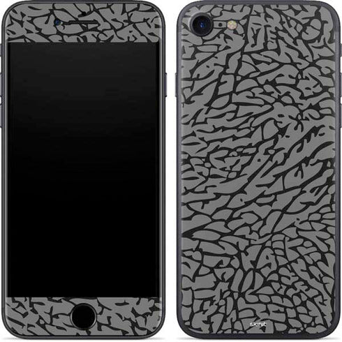 Elephant Print Grey iPhone SE (2nd & 3rd Gen) Skin