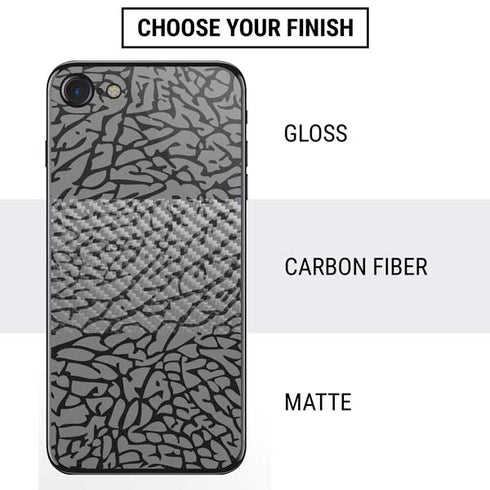 Elephant Print Grey iPhone SE (2nd & 3rd Gen) Skin