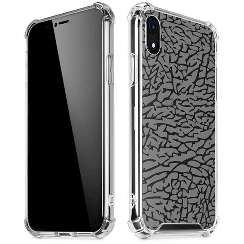 Elephant Print Grey iPhone XR Clear Case