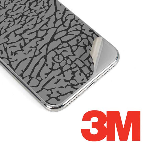 Elephant Print Grey iPhone XR Skin
