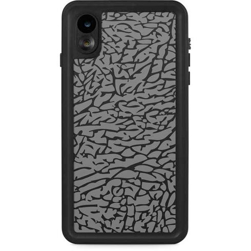 Elephant Print Grey iPhone XR Waterproof Case