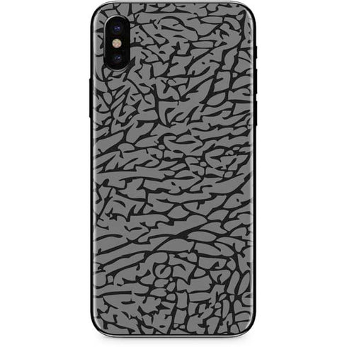 Elephant Print Grey iPhone XS Max Skin