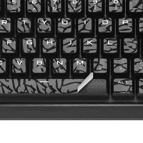 Elephant Print Grey K95 RGB PLATINUM Mechanical Gaming Keyboard Skin