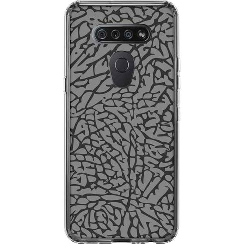 Elephant Print Grey LG K51/Q51 Clear Case