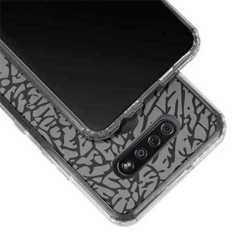 Elephant Print Grey LG K51/Q51 Clear Case