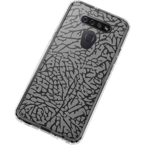 Elephant Print Grey LG K51/Q51 Clear Case