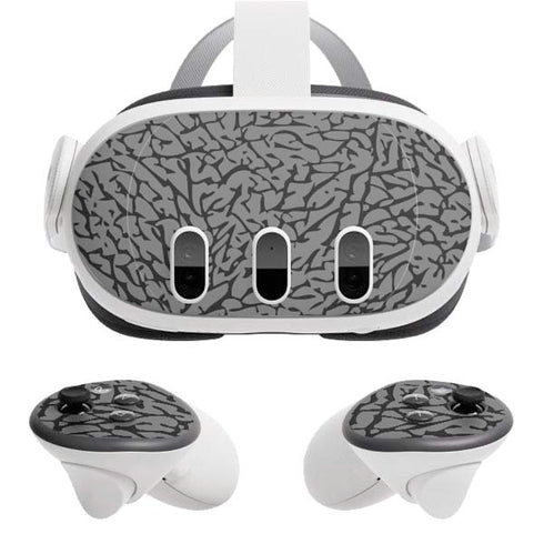 Elephant Print Grey Meta Quest 3 Skin