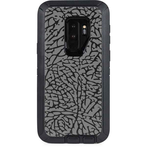 Elephant Print Grey Otterbox Defender Galaxy Skin