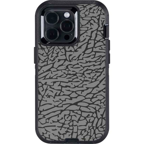 Elephant Print Grey Otterbox Defender iPhone Skin