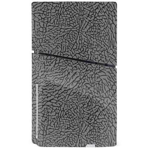 Elephant Print Grey PS5 Slim Disk Console Skin