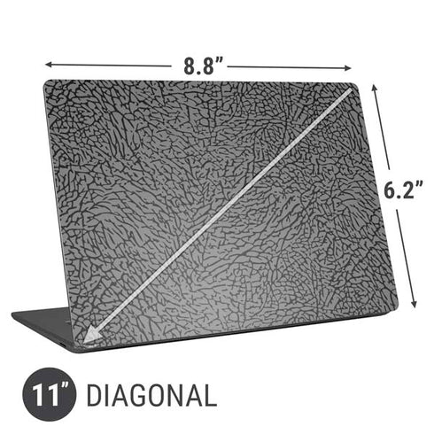 Elephant Print Grey Universal Laptop 11in (8.8 x 6.2in) Skin