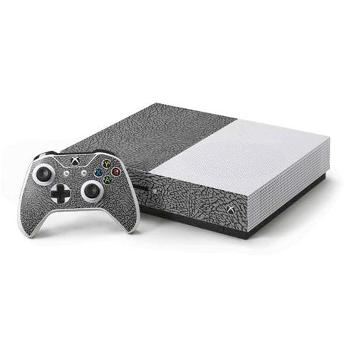 Elephant Print Grey Xbox One S Console and Controller Bundle Skin