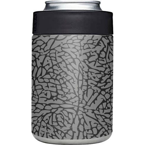 Elephant Print Grey Yeti Colster Can Insulator Skin