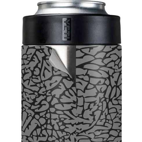 Elephant Print Grey Yeti Colster Can Insulator Skin