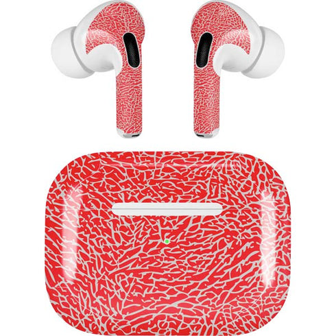 Elephant Print Red AirPods Pro 2nd Gen Skin