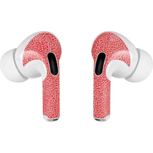 Elephant Print Red AirPods Pro 2nd Gen Skin