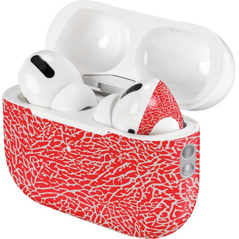 Elephant Print Red AirPods Pro 2nd Gen Skin