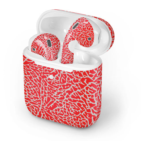 Elephant Print Red Apple AirPods 2 Skin