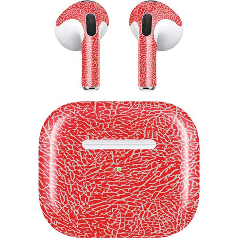 Elephant Print Red Apple AirPods (3rd Gen 2021) Skin