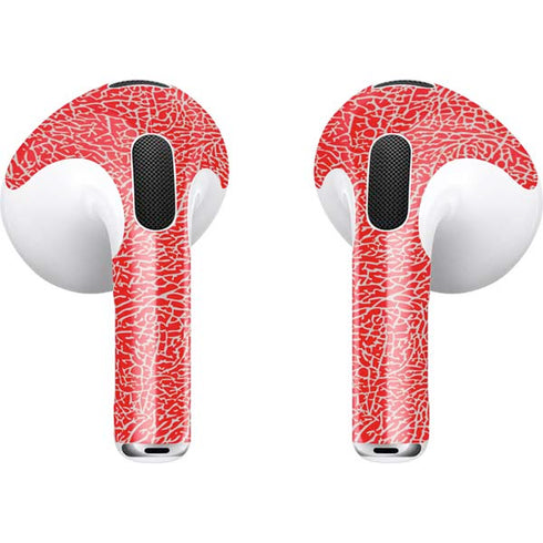 Elephant Print Red Apple AirPods (3rd Gen 2021) Skin