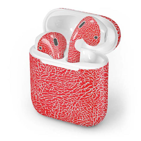 Elephant Print Red Apple AirPods Skin