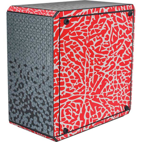 Elephant Print Red Cooler Master MasterBox Q300L Mini Tower Skin
