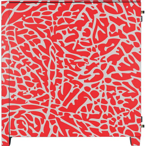 Elephant Print Red Corsair 4000D Tempered Glass Mid-Tower ATX Case Skin