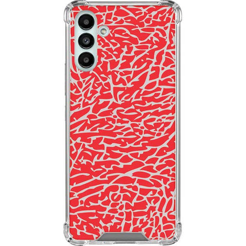 Elephant Print Red Galaxy A13 5G Clear Case