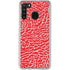 Elephant Print Red Galaxy A21 Clear Case