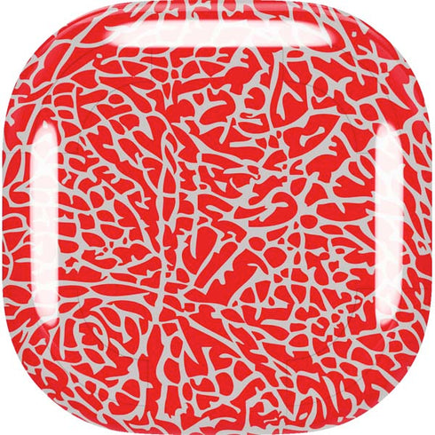 Elephant Print Red Galaxy Buds Live Skin