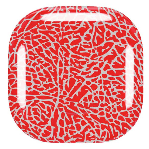 Elephant Print Red Galaxy Buds Live Skin