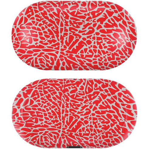 Elephant Print Red Galaxy Buds Skin
