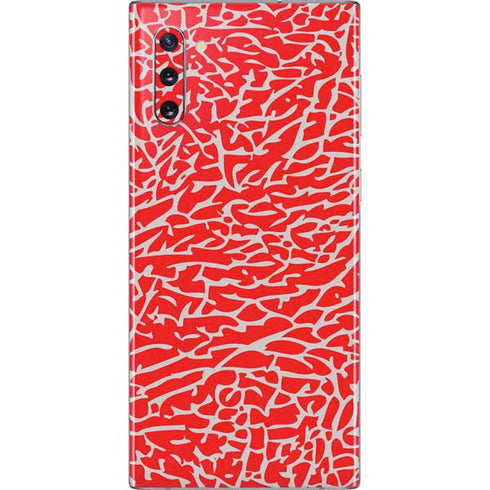 Elephant Print Red Galaxy Note 10 Skin