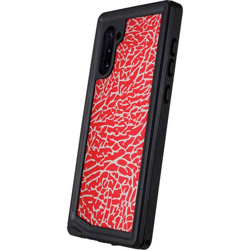 Elephant Print Red Galaxy Note 10 Waterproof Case