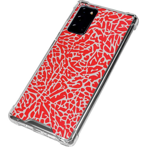 Elephant Print Red Galaxy Note20 5G Clear Case