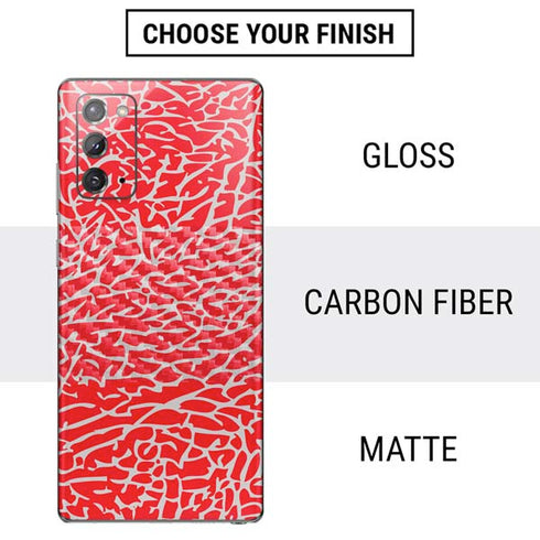 Elephant Print Red Galaxy Note20 5G Skin