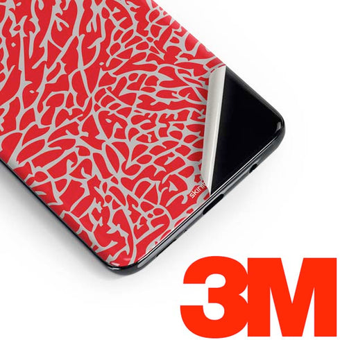 Elephant Print Red Galaxy S10 Skin