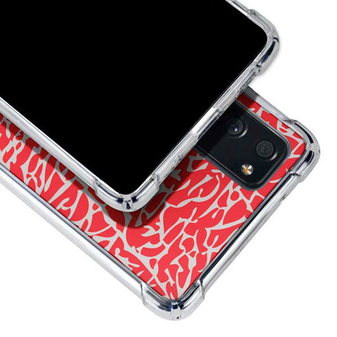 Elephant Print Red Galaxy S20 FE Clear Case