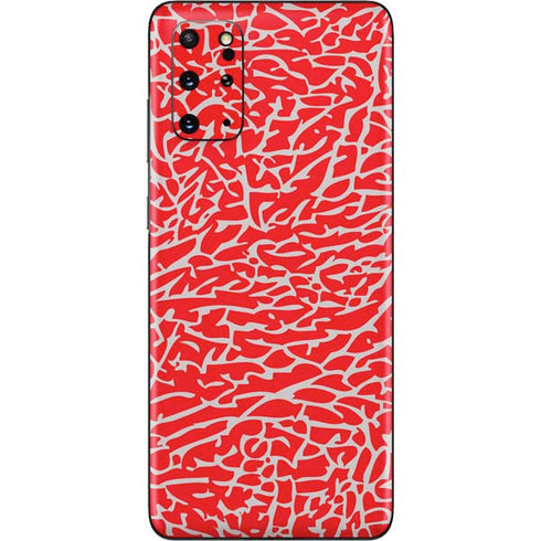Elephant Print Red Galaxy S20 Plus Skin