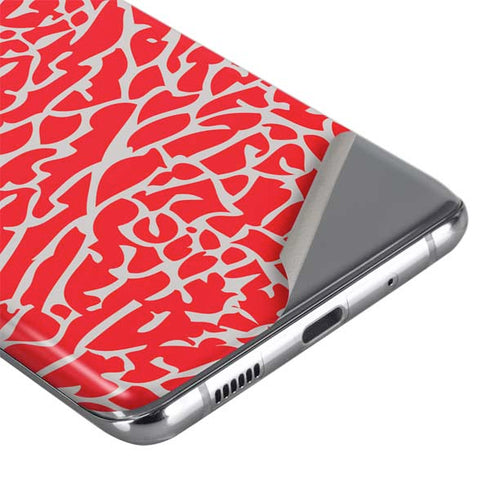 Elephant Print Red Galaxy S20 Skin