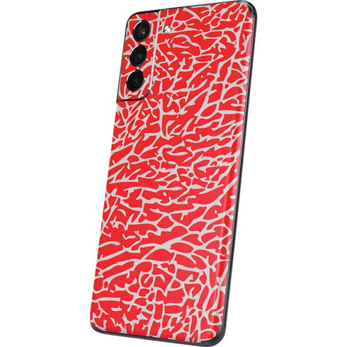 Elephant Print Red Galaxy S21 5G Skin