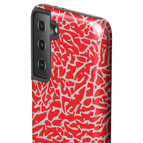 Elephant Print Red Galaxy S21 Plus 5G Pro Case