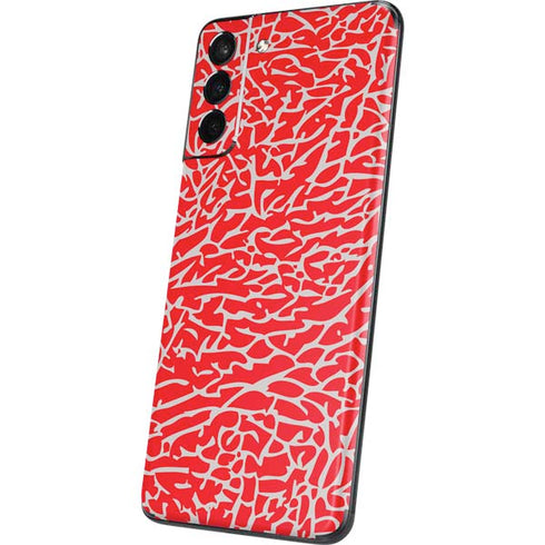 Elephant Print Red Galaxy S21 Plus 5G Skin