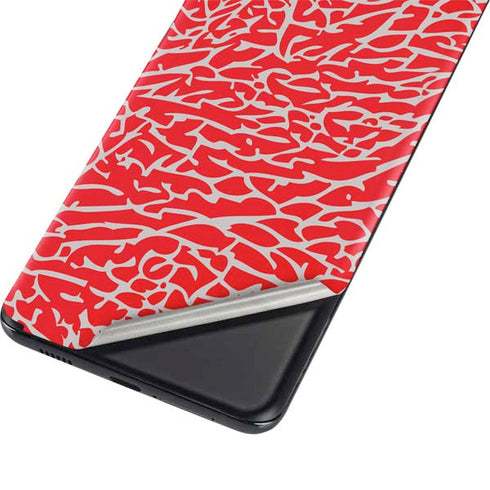 Elephant Print Red Galaxy S21 Ultra 5G Skin