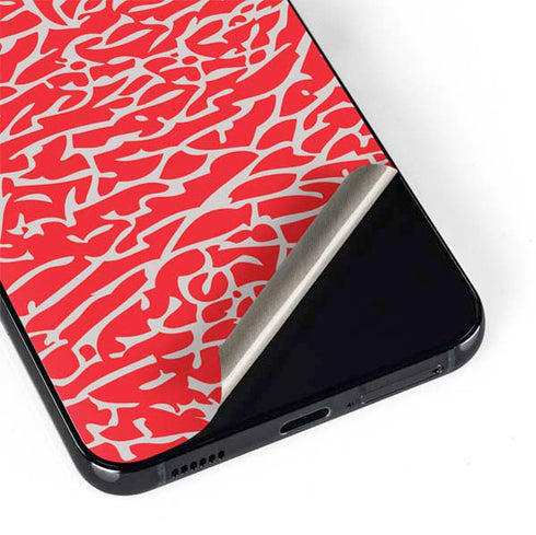 Elephant Print Red Galaxy S22 Plus Skin