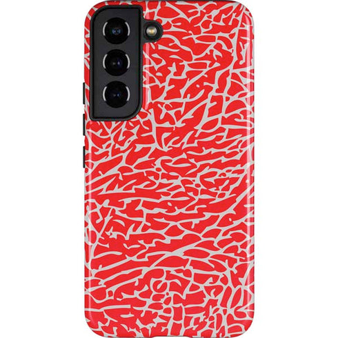Elephant Print Red Galaxy S22 Pro Case