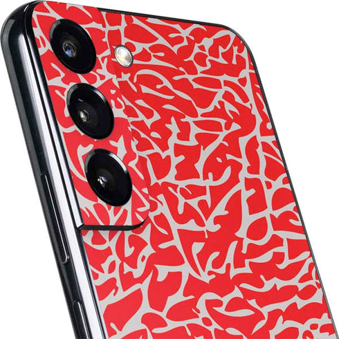 Elephant Print Red Galaxy S22 Skin