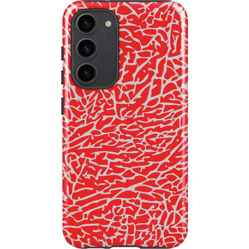 Elephant Print Red Galaxy S23 Plus Pro Case
