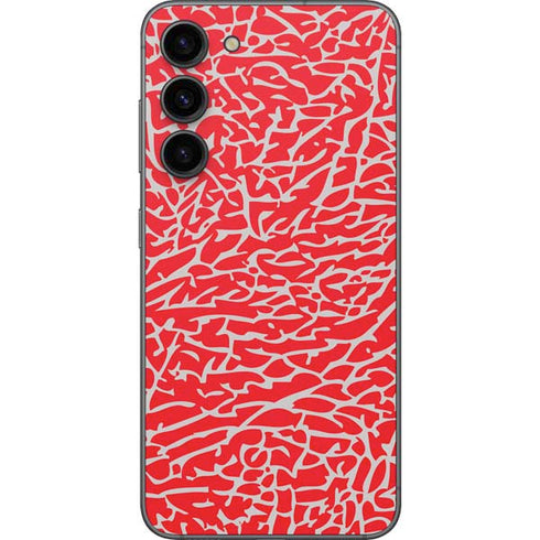 Elephant Print Red Galaxy S23 Plus Skin